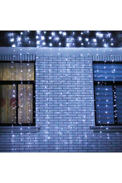 Flippy Curtain Christmas Lights 3 x 3 m, 320 LEDs, Interconnectable, Cool White