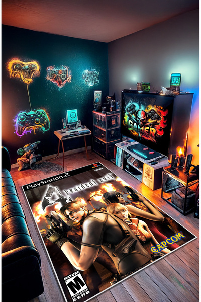 Decorative non-slip residence Evil Gamer Washable Carpet
