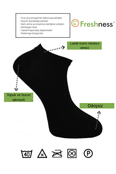 Freshness Bamboo Men's Booties Navy Blue Socks Seamless Pack of 6