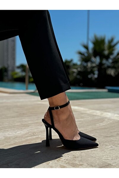 Gökhan Talay Mabel Black Suede High Heels (10 cm) Classic Heeled Shoes