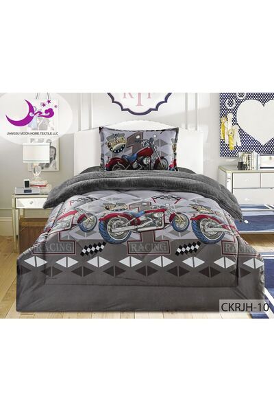 Roshen مفرش أطفال وجهين مخمل فرو 3 قطع من أجل شتاء دافئ لحاف مقاس 160*210