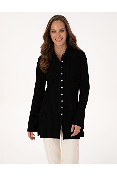 Pierre Cardin Siyah Slim Fit Triko Hırka 50310998-VR046