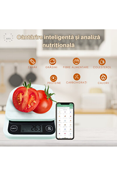 OEM Cantar bucatarie inteligent,RPZ NutriScale,aplicatie mobila IOS/Android,integrare Health & Fitbit