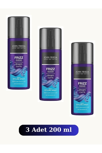 John Frieda Frizz Ease Kusursuz Bukleler Için Günlük Şekillendirici Sprey 3 Adet