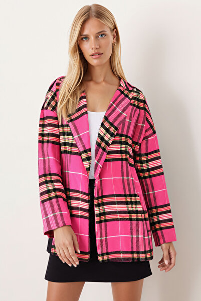 armonika Γυναικείο ροζ ανδρικό μπουφάν με πλαϊνά γιακά άνοιγμα oversized ARM-...