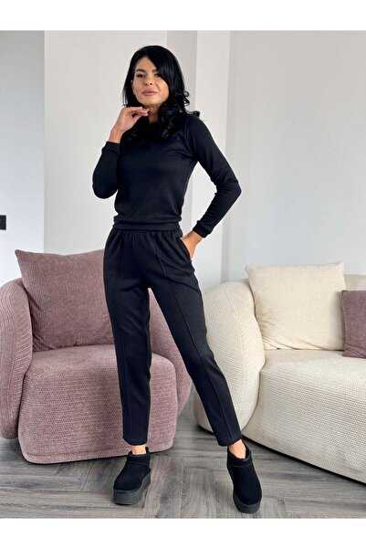 RAMONA BADESCU EXCLUSIVE Trening Damă Două Piese cu Bluza Simplă și Pantaloni Conici