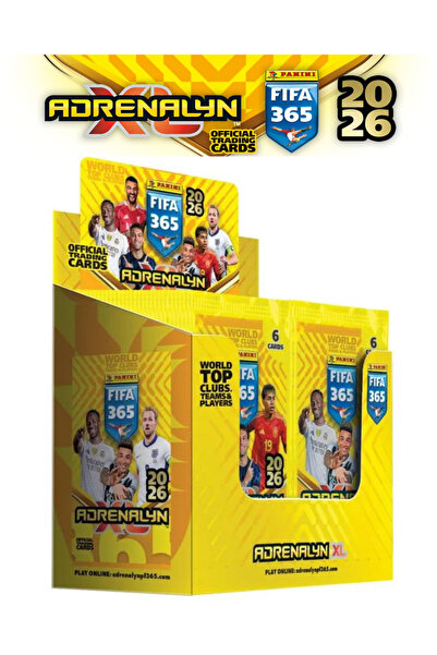 Panini Official Lisanslı FIFA 365 Adrenalyn XL 2026 50 Paket (300 Kart) 1 Kutu
