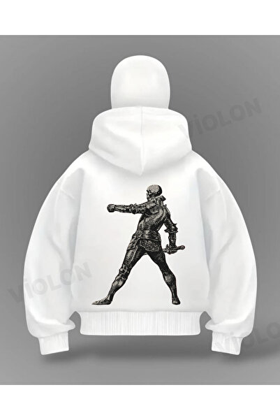 Bravebell سترة كارديجان كبيرة الحجم بتفاصيل جنود وقناع كامل