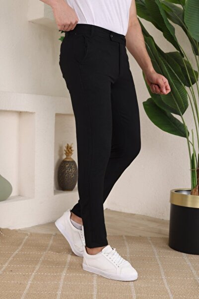 Kanonik Education Erkek Slim Fit Likralı Bilek Boy Dilli Kumaş Pantolon