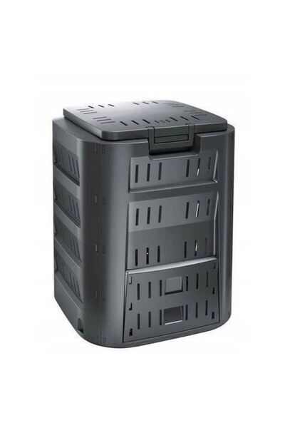 Prosperplast Compostor de gradina, 320 L, negru, rezistent la inghet, Compogreen