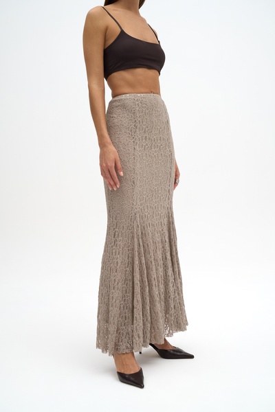 MAI STUDIOS CO. Fusta lungă din dantelă de nurcă Veylia