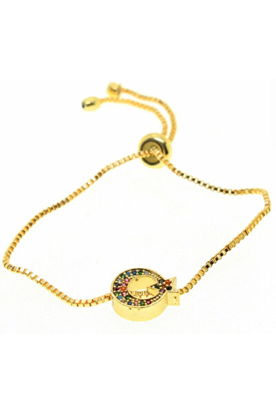 Hmd Gold Color Moon Star Model Elevator Zircon Bracelet
