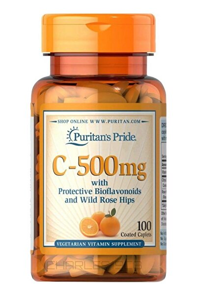Puritans Pride أقراص فيتامين سي من بيوريتانز برايد - ٥٠٠ ملغ مع بيوفلافونويدس...
