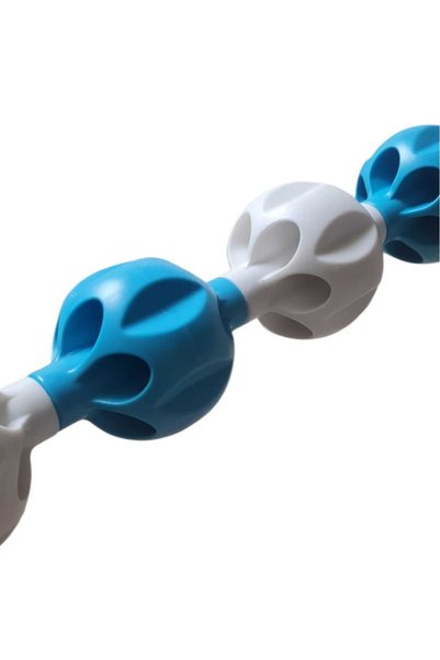 Live Up Sports Ls5053 - Pilates Massage Bar & Roller Stick & Massage Rod & Massage Stick (Blue-White)
