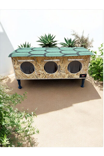 narım Kedi evi kedi barınağı kedi yuvası 3 yetişkin kedilik catısı açılır ısı ve su yalıtımlı ayaklı