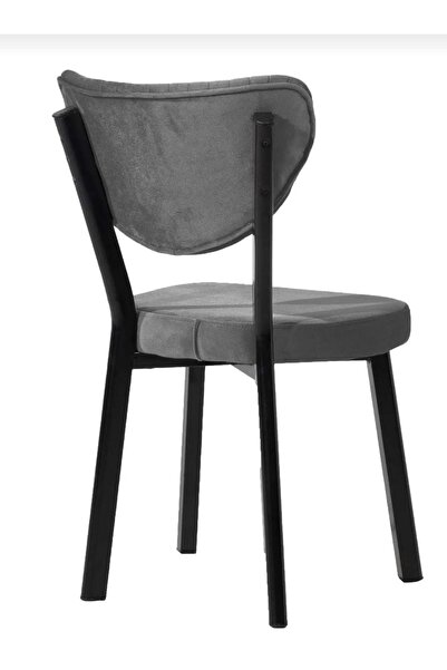 Casafun Velvet Upholstered Chair, extra durable black metal frame, Gemstone, for kitchen, living room, HoReCa