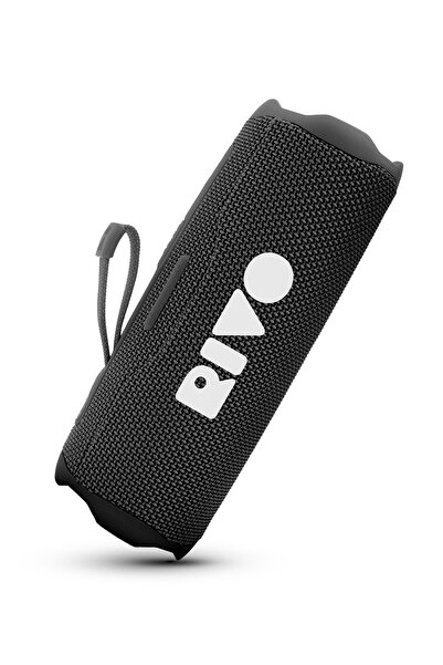 POWERWAY Rivo Siyah Taşınabilir Bluetooth Kablosuz Hoparlör 12 Saat Oynatma Çoklu Bağlantı