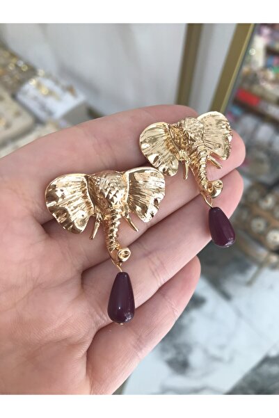 the ASEL İNCİ أقراط على شكل فيل مزينة بالخرز