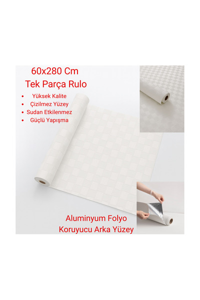 UKAB DEKOR 60x280 cm (1,68 m²) Tek Parça Çizilmez Yüzey Kendinden Yapışkanlı ...