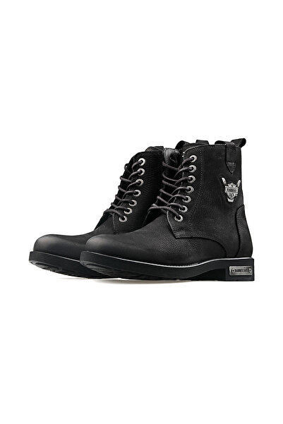 Hammer Jack Μαύρες ανδρικές μπότες 102 15200 M Black Washed Nubuck