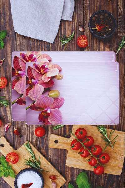 CONCEPT CAM Premium 2-Piece Tempered Glass Cutting Board 20X30 & 25X35 cm |  ...