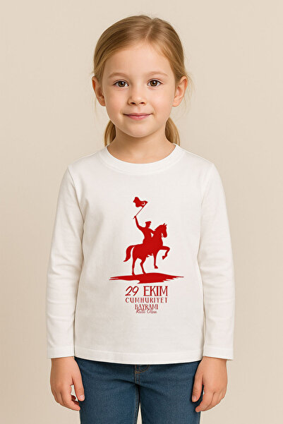 MODA 29 octombrie Ziua Republicii Atatürk cu imprimeu Alb guler rotund Tricou...