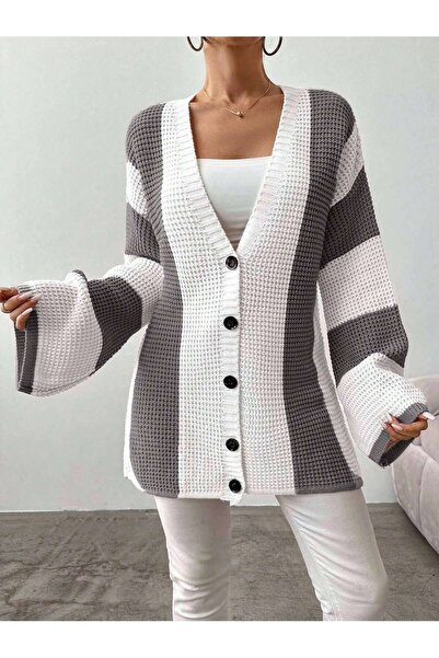 MARLİNG Tricotaj Cardigan cu dungi supradimensionat