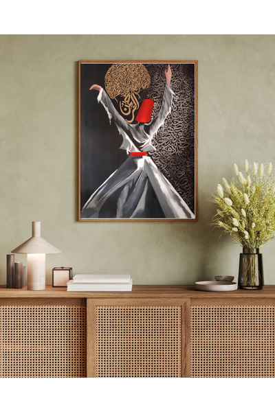 Tuba Decor Tablo dintr-o singură bucată cu rame din lemn pentru sufragerie, s...