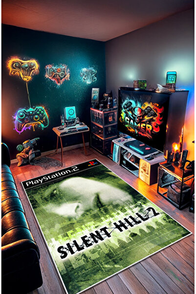 Artızon Dekoratif Kaymaz SILENT HILL Gamer Yıkanabilir Halı