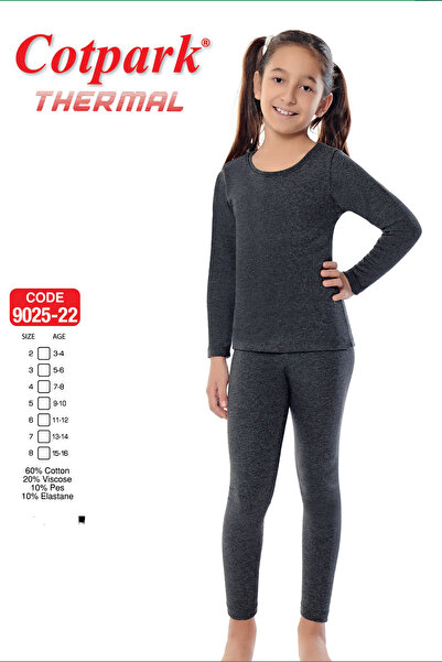 Cotpark Thermal negru pentru fete set - Antracit 9025