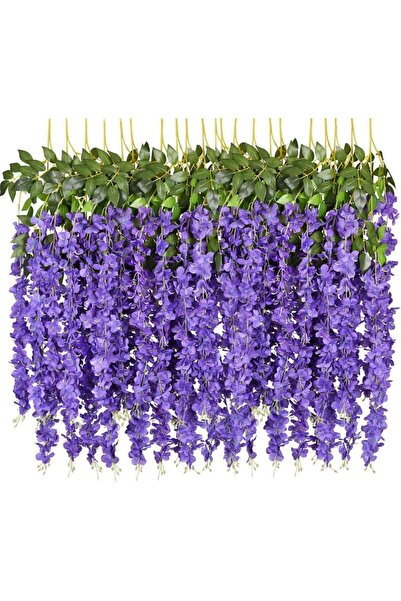 Sonsuz Reyon 12 Dal Yapay Akasya Sarkıt Çiçeği Abajur Balkon Düğün Nişan Sünnet Dekorasyon