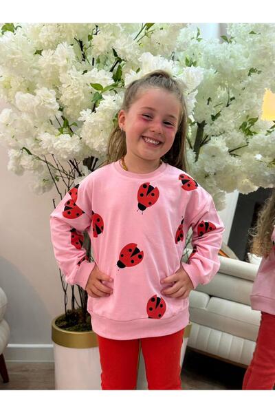 YİGİT BUTİK Girls' Printed Long Sleeve Leggings Set