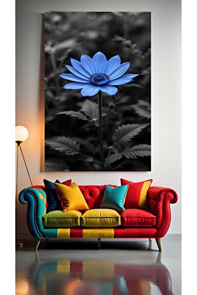 özkacar BLUE FLOWERS V2 Home Wall Salon Salon de înfrumusețare Birou Magazin ...
