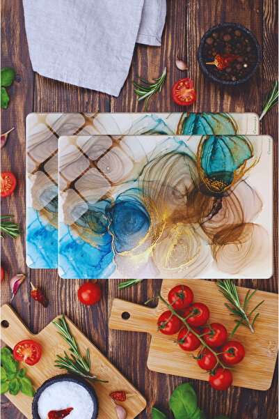 CONCEPT CAM Premium 2-Piece Tempered Glass Cutting Board 20X30 & 25X35 cm |   Hygienic Kitchen Chopping Glass
