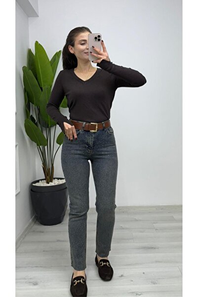 TUNAM BUTİK 7040 جينز ميلبورن بلون أزرق مائل للرمادي