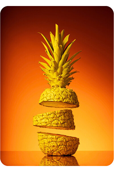 CONCEPT CAM Premium 2-Piece Tempered Glass Cutting Board 20X30 & 25X35 cm |   Pineapple Pattern Hygienic Kitchen Chopping Glass