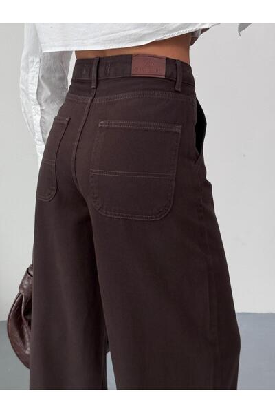 XBELLA DENİM PANTALONI DE DENIM MARO SKATER FIT CU TALIE ÎNALTĂ PENTRU FEMEI