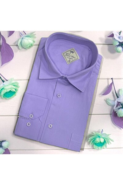 GÖMLEK GALERİSİ Klasik Geniş Kesim Düz Uzun Kollu Erkek Gömlek