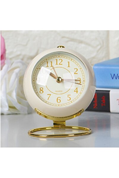 nesever store Yuvarlak Masa Saati Alarmli Işıklı, 12x9,