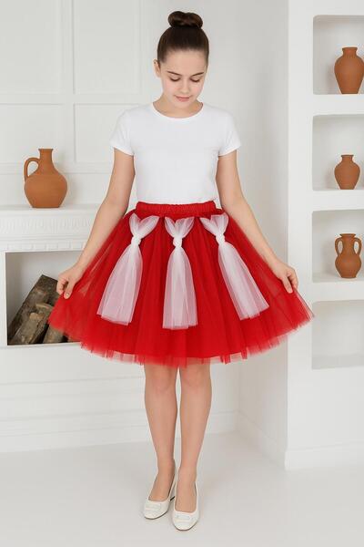 Genel Markalar Kız Çocuk Tül Detaylı Gösteri Etek