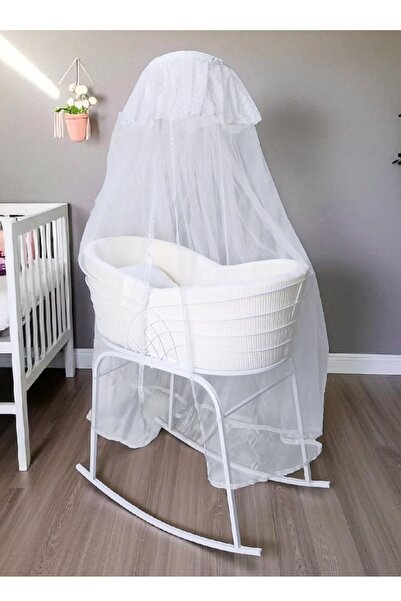 BabyCara سرير أطفال حديثي الولادة مصنوع من قماش قطني عالي الجودة مع مكواة هزا...