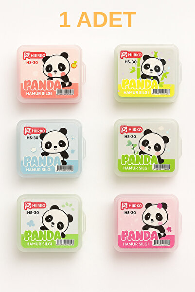 NaSaDAN Kokulu Panda Hamur Silgi 1 Adet – Renkli Kutulu Yumuşak Hamur Silgi