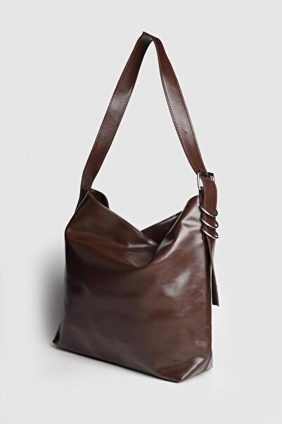 La La'Graccio Paris حقيبة كتف نسائية من الجلد اللامع ذات حجم كبير من لاجراكيو...