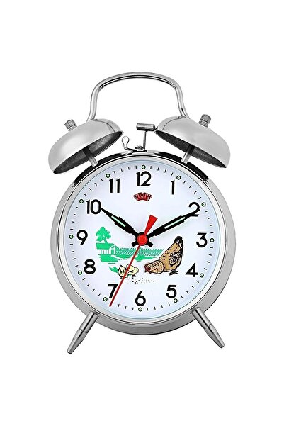 baytoptan Metal Kurmalı Masa Saati Tavuklu Saat Büyük Boy