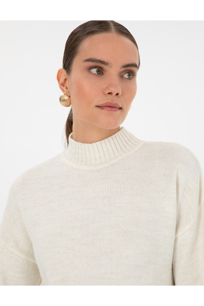 Pierre Cardin Ecru Comfort Fit Half Fisherman Sweater 50310958-Vr019