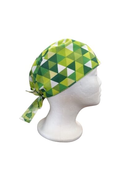 MariaCouture Boneta triunghiuri multicolore, Bumbac, Marime universala