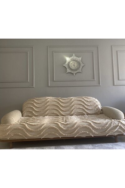 Owen bag Husa de scaun ondulata 180-250 cm ecru