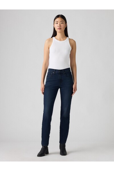 Levi's 724 High Rise Straight Women's Dark Blue Jean Denim Pants 18883-0396