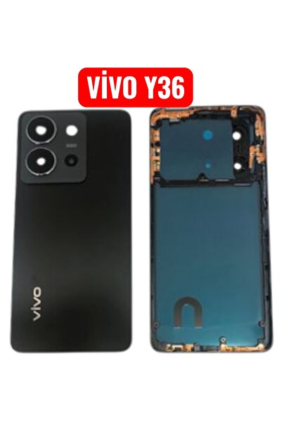indirimplus Vivo Y36 Kasa Arka Kapak Pil Kapağı Siyah Renk V2247