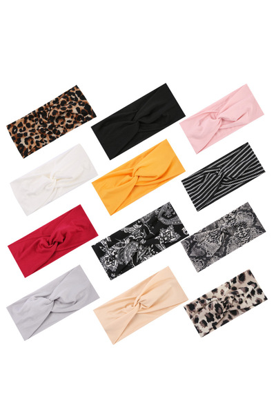 Tessero Set 12 bentite de par, model incrucisat si elastic, diferite modele si culori, marime universala, Te